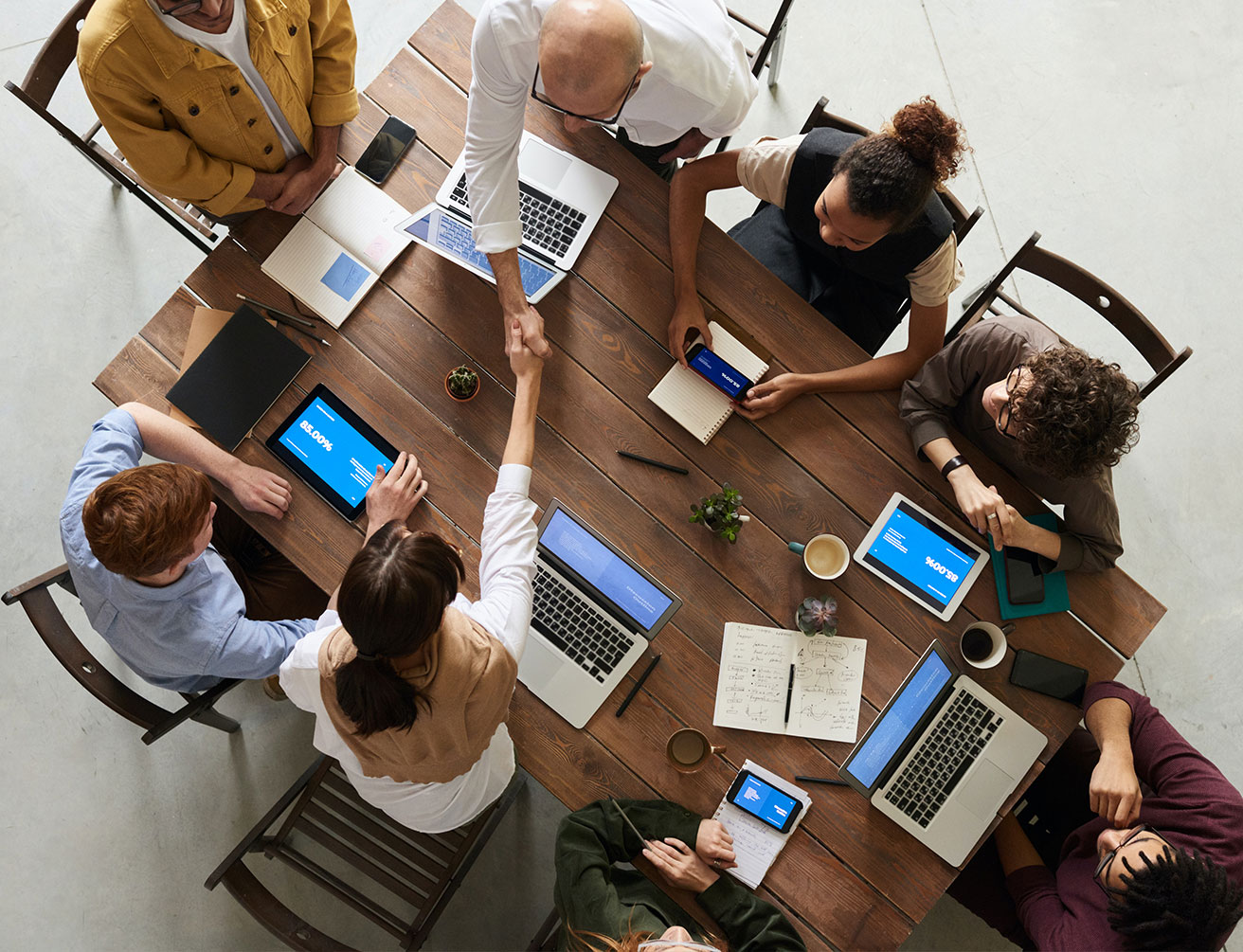 Group working Business development integration